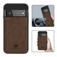 thumbnail image 1 of Nalacover Case for Google Pixel 6 Pro,Slim Luxury Premium PU Leather Non-Slip Grip Shockproof Bumper Anti-Scratch [ with Tempered Glass Screen Protector ] Cases for Google Pixel 6 Pro, Brown, 1 of 8