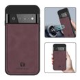 thumbnail image 1 of Nalacover Case for Google Pixel 6 Pro,Slim Luxury Premium PU Leather Non-Slip Grip Shockproof Bumper Anti-Scratch [ with Tempered Glass Screen Protector ] Cases for Google Pixel 6 Pro, Wine Red, 1 of 8