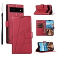 thumbnail image 1 of Nalacover Case for Google Pixel 6A - Card Holder PU Leather Wallet Cover with Magnetic Clasp Stand Hand Strap, Soft TPU Inner Shockproof Anti-Scratches Case for Google Pixel 6A, Red, 1 of 10