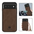 thumbnail image 1 of Nalacover Case for Google Pixel 6A,Slim Luxury Premium PU Leather Non-Slip Grip Shockproof Bumper Anti-Scratch [ with Tempered Glass Screen Protector ] Cases for Google Pixel 6A, Brown, 1 of 8