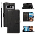 thumbnail image 1 of Nalacover Case for Google Pixel 7 Pro - Card Holder PU Leather Wallet Cover with Magnetic Clasp Stand Hand Strap, Soft TPU Inner Shockproof Anti-Scratches Case for Google Pixel 7 Pro, Black, 1 of 10