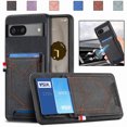 thumbnail image 1 of Nalacover Case for Google Pixel 7A Back Card Slots Wallet Case, Vintage Denim Pattern PU Leather Magnet Car Mount Cover, Full Edge Protection Anti-Drop Shockproof Case,Black, 1 of 9