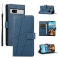 thumbnail image 1 of Nalacover Case for Google Pixel 7A - Card Holder PU Leather Wallet Cover with Magnetic Clasp Stand Hand Strap, Soft TPU Inner Shockproof Anti-Scratches Case for Google Pixel 7A, Blue, 1 of 10