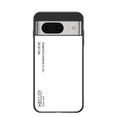 thumbnail image 1 of Nalacover Case for Google Pixel 7A Gradient Tempered Glass Cover, Micro-Frosted Frame Shockproof Scratches Resistant Lens Protection Glossy Phone Case for Google Pixel 7A, White, 1 of 10