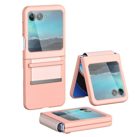 Nalacover Case for Motorola Razr 40 Ultra Skin-Friendly Soft Hinge Protection Cover, Plain Full Coverage Shockproof Non-Slip Lens Protection Slim Lightweight Case for Motorola Razr 40 Ultra,Pink