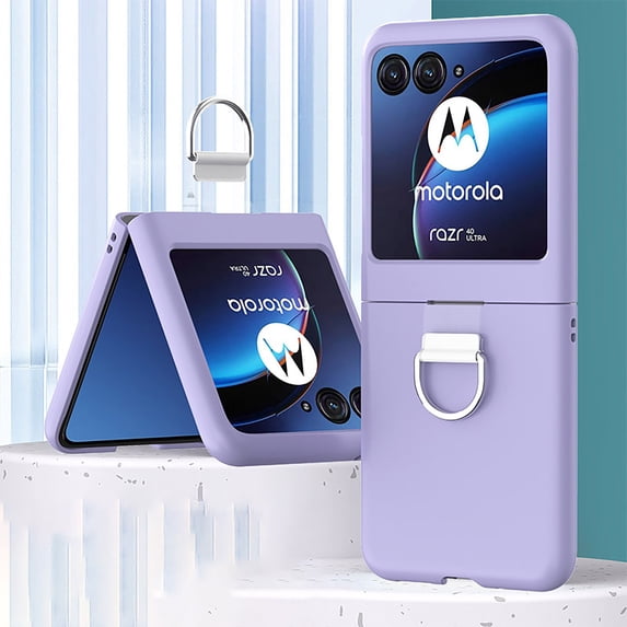 Nalacover Case for Motorola Razr 40 Ultra Slim Case with Ring, Hard PC & Comfortable Skin Feel, Anti-Drop Non-Slip Full Protection Phone Case Designed for Motorola Razr 40 Ultra, Purple