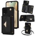 thumbnail image 1 of Nalacover Case for Samsung Galaxy A12 5G, Crossbody Wallet Case with Card Slots Holder, PU Leather Lanyard Shoulder Strap Purse Cover with Kickstand Shockproof Case, Black, 1 of 8