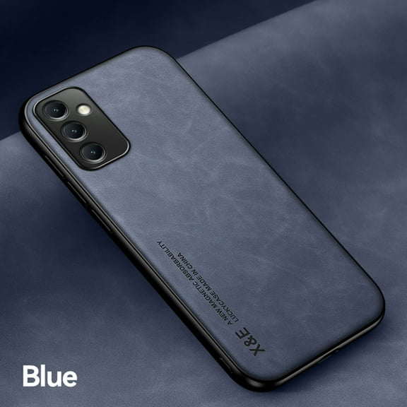 Nalacover Case for Samsung Galaxy A14 5G, Premium Silky Feel PU Leather Slim Lightweight Soft TPU Anti-Scratches Cover with Magnetic Car Mount Case for Samsung Galaxy A14 5G,Blue