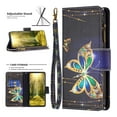 thumbnail image 1 of Nalacover Case for Samsung Galaxy A15 Zipper Wallet Case with Card Slots Holder, Floral Flower Pattern PU Leather Flip Cover for Women Girls, Wrist Strap Kickstand Magnetic Clasp Case, Gold Butterfly, 1 of 7