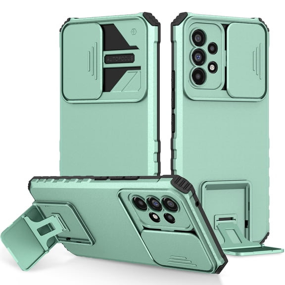 Nalacover Case for Samsung Galaxy A53 5G with Camera Cover Kickstand [Protective & Slim Fit] [Anti-Scratch & Anti-Fingerprint] Sliding Lens Cover Protectionr for Samsung Galaxy A53 5G 6.5 inch,Mint