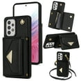 thumbnail image 1 of Nalacover Case for Samsung Galaxy A53 5G, Crossbody Wallet Case with Card Slots Holder, PU Leather Lanyard Shoulder Strap Purse Cover with Kickstand Shockproof Case, Black, 1 of 8