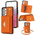 thumbnail image 1 of Nalacover Case for Samsung Galaxy A53 5G, Crossbody Wallet Case with Card Slots Holder, PU Leather Lanyard Shoulder Strap Purse Cover with Kickstand Shockproof Case, Orange, 1 of 8