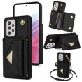 thumbnail image 1 of Nalacover Case for Samsung Galaxy A53 5G, Crossbody Wallet Case with Card Slots Holder, PU Leather Lanyard Shoulder Strap Purse Cover with Kickstand Shockproof Case, Black, 1 of 8