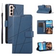 thumbnail image 1 of Nalacover Case for Samsung Galaxy S21 - Card Holder PU Leather Flip Wallet Cover with Magnetic Clasp Stand Hand Strap, Soft TPU Inner Shockproof Anti-Scratches Case for Galaxy S21, Blue, 1 of 10