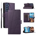 thumbnail image 1 of Nalacover Case for Samsung Galaxy S21 FE - Card Holder PU Leather Flip Wallet Cover with Magnetic Clasp Stand Hand Strap, Soft TPU Inner Shockproof Anti-Scratches Case for Galaxy S21 FE, Purple, 1 of 10