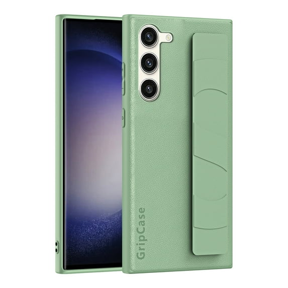 Nalacover Case for Samsung Galaxy S22 Plus, Wrist Hand Strap Case Premium PU Leather + TPU + PC Shockproof Wristband Slim Non-Slip Phone Case for Samsung Galaxy S22 Plus,Green