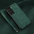 thumbnail image 1 of Nalacover Case for Samsung Galaxy S23 Plus, Business Skin-Friendly PU Leather Soft TPU Slim Fit Magnetic Cover with Removable Wrist Hand Strap Support Car Mount Lens Protection Case,Darkgreen, 1 of 5