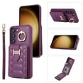 thumbnail image 1 of Nalacover Case for Samsung Galaxy S23 Plus Crossbody Wallet Case with Credit Card Holder, Lanyard Shoulder Strap Premium PU Leather Wrist Hand Strap Cover with Ring Holder Kickstand, Deeppurple, 1 of 10