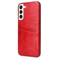 thumbnail image 1 of Nalacover Case for Samsung Galaxy S23 Plus, Vintage Oil Wax Pattern PU Leather Back Card Slots Holder Cover Rugged PC Anti-Scratches Shockproof Protective Slim Fit Lightweight Case, Red, 1 of 5