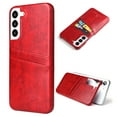thumbnail image 1 of Nalacover Case for Samsung Galaxy S24 Plus Back Card Slots Holder Case, Vintage Oil Wax Pattern PU Leather Cover Rugged PC Anti-Scratches Shockproof Protective Slim Lightweight Case, Red, 1 of 5