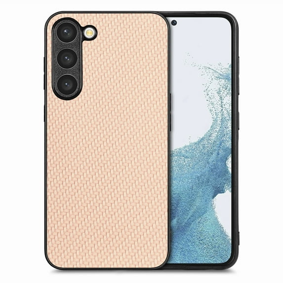 Nalacover Case for Samsung Galaxy S24 Plus Fiber Texture Case, Slim Thin Protective Cover Skin for Galaxy S24 Plus, with Anti-Slip Strip Sturdy Shockproof Lens Protection Phone Case, Khaki