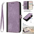 thumbnail image 1 of Nalacover Case for Samsung Galaxy S24 Plus Retro Wallet Case with Card Holder, with Wrist Hand Strap, Vintage PU Leather Flip Kickstand Cover, Magnetic Shockproof TPU Full Protective Case, Purple, 1 of 7