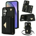 thumbnail image 1 of Nalacover Case for Samsung Galaxy S25 Plus, Crossbody Wallet Case with Card Slots Holder, PU Leather Lanyard Shoulder Strap Purse Cover with Stand Shockproof Case for Samsung Galaxy S25 Plus, Black, 1 of 10