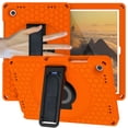 thumbnail image 1 of Nalacover Case for Samsung Galaxy Tab A9 Plus 11-inch 2023/X210/X215/X216, Military Grade Heavy Duty Silicone PC Protection Rugged Cover with Rotating Stand & Handle & Shoulder Strap, Orange, 1 of 10