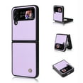 thumbnail image 1 of Nalacover Case for Samsung Galaxy Z Flip 3, Premium PU Leather Silicon Anri-Scratches Protective Frame Cover with Magnetic Attraction Folding Case for Samsung Galaxy Z Flip 3,Purple, 1 of 7