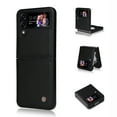 thumbnail image 1 of Nalacover Case for Samsung Galaxy Z Flip 3, Premium PU Leather Silicon Anri-Scratches Protective Frame Cover with Magnetic Attraction Folding Case for Samsung Galaxy Z Flip 3,Black, 1 of 7