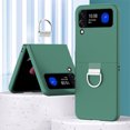thumbnail image 1 of Nalacover Case for Samsung Galaxy Z Flip 4 Slim Case with Ring, Hard PC & Comfortable Skin Feel, Anti-Drop Non-Slip Full Protection Phone Case Designed for Samsung Galaxy Z Flip 4, Green, 1 of 5