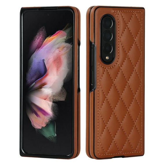Nalacover Case for Samsung Galaxy Z Fold 5, Slim Women Premium Luxury Elegent Protective Slim PU Leather Shockproof Anti-Scratch Back Phone Cover For Samsung Z Fold 5, Brown