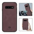 thumbnail image 1 of Nalacover Case for Samsung S10,Slim Luxury Premium PU Leather Non-Slip Grip Shockproof Bumper Anti-Scratch [ with Tempered Glass Screen Protector ] Cases for Samsung Galaxy S10, Wine Red, 1 of 8