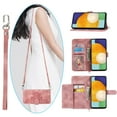 thumbnail image 1 of Nalacover Case for Samsung S21 FE, PU Leather Wallet Phone Crossbody Flip Case with Credit Card Holder and Shoulder Wrist Strap Magnetic Stand Shockproof Cover for Samsung Galaxy S21 FE, Pink, 1 of 16