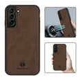 thumbnail image 1 of Nalacover Case for Samsung S21,Slim Luxury Premium PU Leather Non-Slip Grip Shockproof Bumper Anti-Scratch [ with Tempered Glass Screen Protector ] Cases for Samsung Galaxy S21, Brown, 1 of 8