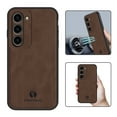 thumbnail image 1 of Nalacover Case for Samsung S22,Slim Luxury Premium PU Leather Non-Slip Grip Shockproof Bumper Anti-Scratch [ with Tempered Glass Screen Protector ] Cases for Samsung Galaxy S22, Brown, 1 of 8