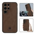 thumbnail image 1 of Nalacover Case for Samsung S22 Ultra, Slim Luxury Premium PU Leather Non-Slip Grip Shockproof Bumper Anti-Scratch [ with Tempered Glass Screen Protector ] Cases for Samsung Galaxy S22 Ultra, Brown, 1 of 8