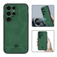thumbnail image 1 of Nalacover Case for Samsung S23 Ultra, Slim Luxury Premium PU Leather Non-Slip Grip Shockproof Bumper Anti-Scratch [ with Tempered Glass Screen Protector ] Cases for Samsung Galaxy S23 Ultra, Darkgreen, 1 of 8