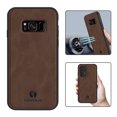 thumbnail image 1 of Nalacover Case for Samsung S8,Slim Luxury Premium PU Leather Non-Slip Grip Shockproof Bumper Anti-Scratch [ with Tempered Glass Screen Protector ] Cases for Samsung Galaxy S8, Brown, 1 of 8