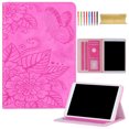 thumbnail image 1 of Nalacover Case for iPad 10th Generation Case 2022, Butterfly Embossed Stand Case for iPad 10.9 inch, Soft TPU Back Cover, Smart Card Slot Folio Protective Leather Case Fit iPad 10 - Rose, 1 of 5