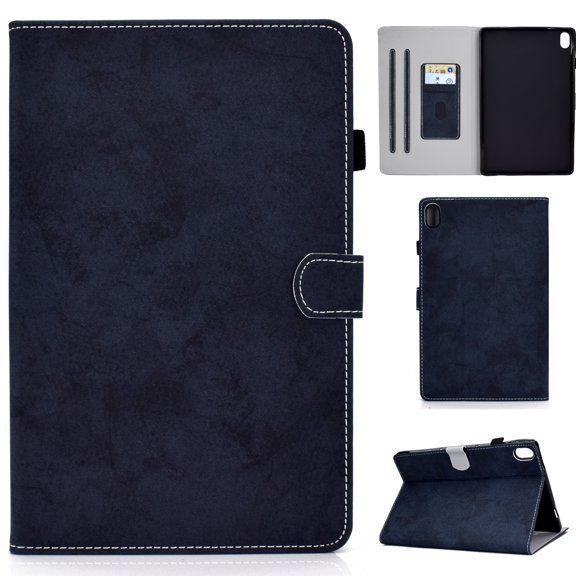 Nalacover Case for iPad 10th Generation Case 2022, Suede Pure Color Stand Case for iPad 10.9 inch, Soft TPU Back Cover, Smart Card Slot Folio Protective Leather Case Fit iPad 10, Darkblue
