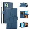 thumbnail image 1 of Nalacover Case for iPhone 11 - Card Holder PU Leather Flip Wallet Cover with Magnetic Clasp Stand Hand Strap, Soft TPU Inner Shockproof Anti-Scratches Case for iPhone 11, Blue, 1 of 6