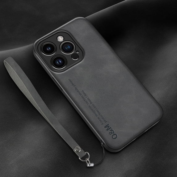 Nalacover Case for iPhone 11 Pro, Business Skin-Friendly PU Leather Soft TPU Slim Fit Magnetic Cover with Removable Wrist Hand Strap Support Car Mount Lens Protection Case,Darkgray