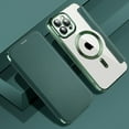 thumbnail image 1 of Nalacover Case for iPhone 11 Pro Max,Compatible with MagSafe Charging,Wallet Cover with RFID Blocking Card Slots,Shockproof PU Leather Magnetic Closure Folio Plating Clear Phone Case,Darkgreen, 1 of 7