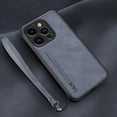 thumbnail image 1 of Nalacover Case for iPhone 12 Pro Max, Business Skin-Friendly PU Leather Soft TPU Slim Fit Magnetic Cover with Removable Wrist Hand Strap Support Car Mount Lens Protection Case,Blue, 1 of 6