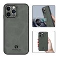 thumbnail image 1 of Nalacover Case for iPhone 12 Pro Max,Slim Luxury Premium PU Leather Non-Slip Grip Shockproof Bumper Anti-Scratch [ with Tempered Glass Screen Protector ] Cases For iPhone 12 Pro Max, Gray, 1 of 8