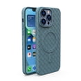 thumbnail image 1 of Nalacover Case for iPhone 12 Pro / iPhone 12 6.1", Woven Texture Elastic Magnetic Adsorption Phone Cover Compatible with MagSafe Wireless Charging, Slim Lightweight Non-Slip Shockproof Case, Green, 1 of 6