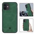 thumbnail image 1 of Nalacover Case for iPhone 12,Slim Luxury Premium PU Leather Non-Slip Grip Shockproof Bumper Anti-Scratch [ with Tempered Glass Screen Protector ] Cases For iPhone 12, Darkgreen, 1 of 8