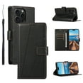 thumbnail image 1 of Nalacover Case for iPhone 13 Pro - Card Holder PU Leather Flip Wallet Cover with Magnetic Clasp Stand Hand Strap, Soft TPU Inner Shockproof Anti-Scratches Case, Black, 1 of 10