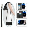 thumbnail image 1 of Nalacover Case for iPhone 14, PU Leather Wallet Phone Crossbody Flip Case with Credit Card Holder and Shoulder Wrist Strap Magnetic Stand Shockproof Cover For iPhone 14, Black, 1 of 16